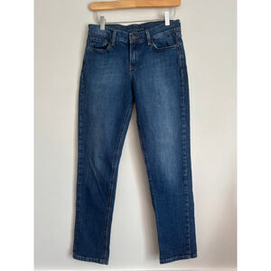 Mott & Bow Womens Size 26 Mid Rise Straight Leg Boyfriend Jeans Blue Casual